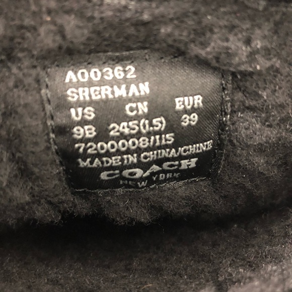 Coach Winter Snow Boots Sherman Suede Nylon Logo - Picture 7 of 7